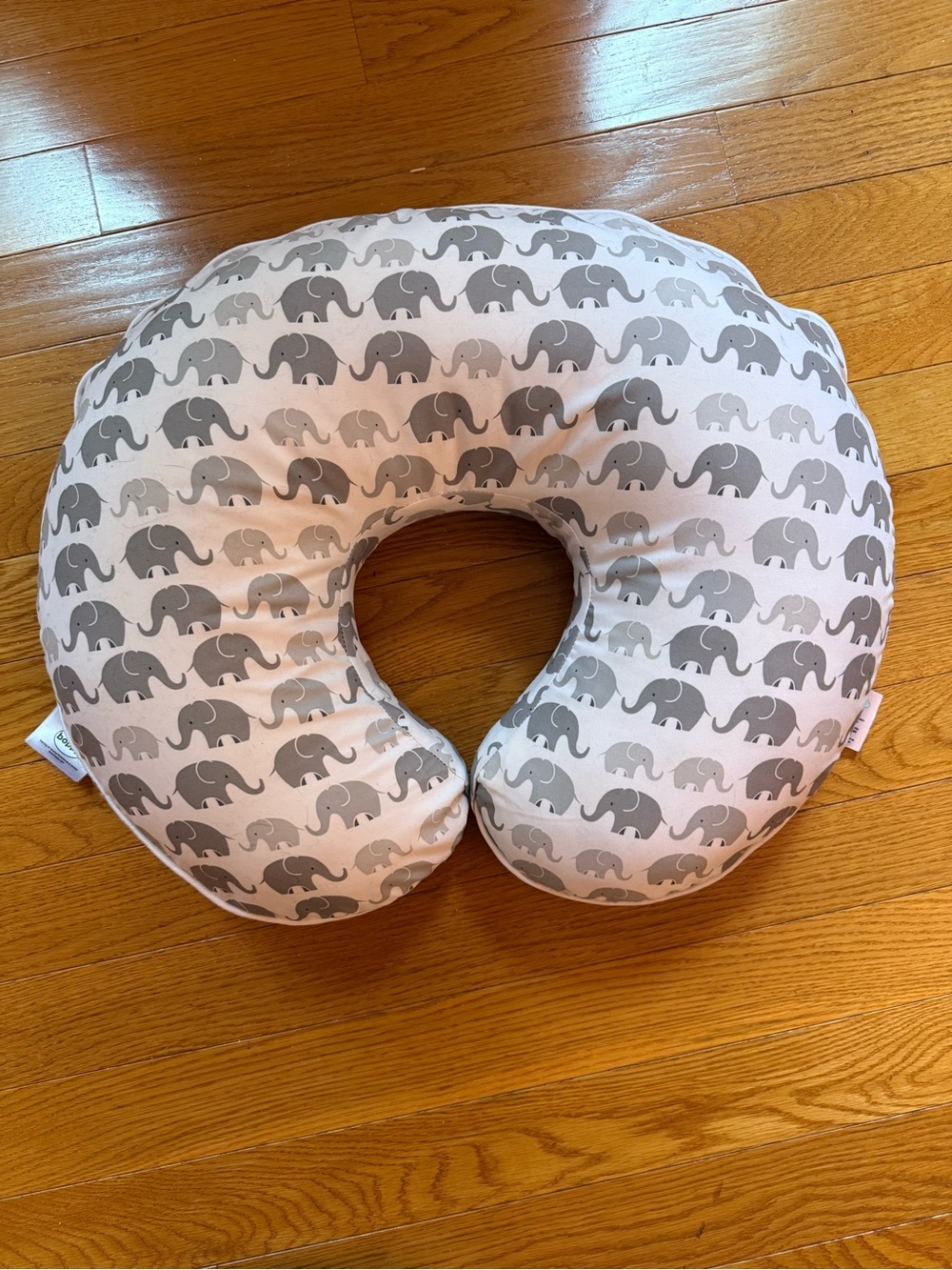 Boppy Gray Elephant Print Accent Nursing Pillow